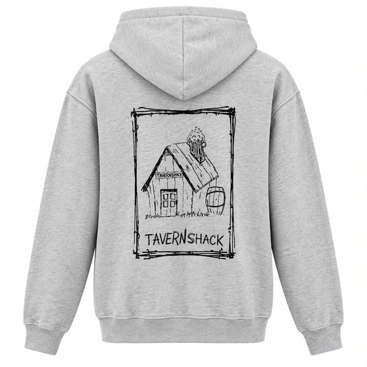 TAVERNSHACK - HOODIE CENDRÉ - CABANE - PRINT NAVY