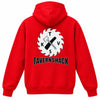 TAVERNSHACK - HOODIE ROUGE - SCIE - TVK22 - PRINT BLANC