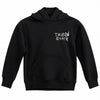 TAVERNSHACK - HOODIE NOIR - SCRATCH - PRINT BLANC